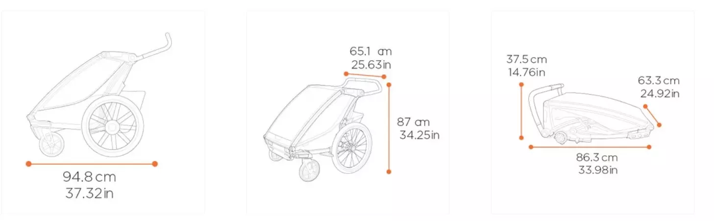 Przyczepka rowerowa dla dziecka, pojedyncza - Thule Chariot Cross 2