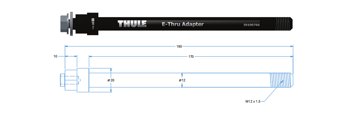 thule chariot through axle adapter
