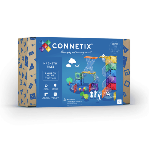 CONNETIX - Klocki magnetyczne Rainbow Ball Run Expansion Pack - 66 el.