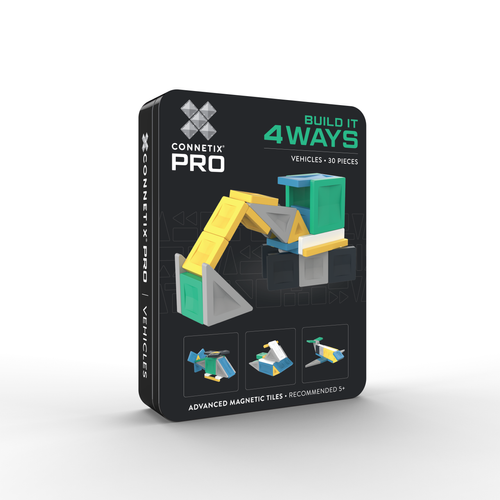 CONNETIX - klocki magnetyczne PRO Build It 4 Ways Vehicles Pack - 30 el.