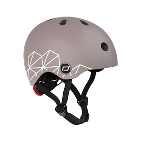 SCOOTANDRIDE - Kask XXS-S dla dzieci 1-5 lat - Brown Lines
