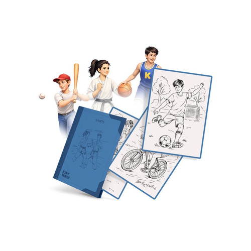 KIDYWOLF - zestaw uzupełniający do KIDYDRAW-PAD 8+, sport
