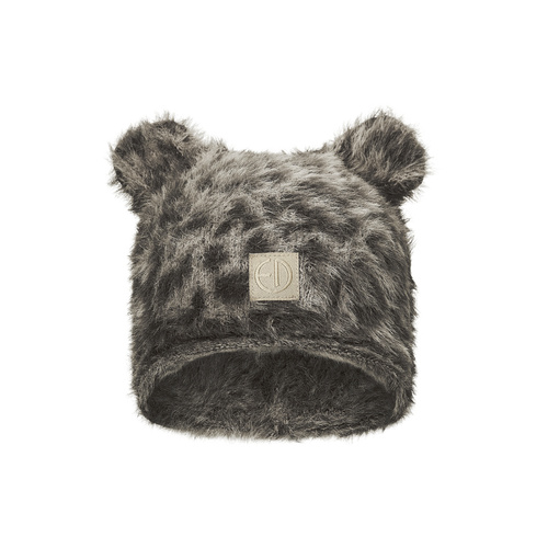 ELODIE DETAILS - czapka zimowa, Furry Knit Beanie, Le Leopard, 3-100 lat