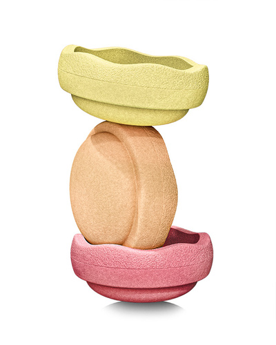 Stapelstein - Zestaw dysków sensorycznych Oryginal  Warm - pastel