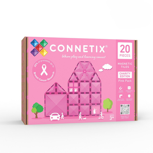 CONNETIX - klocki magnetyczne Charity Pack Pink - 20 el., różowe