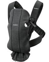 BABYBJORN MINI 3D Jersey – nosidełko, Szaroczarny