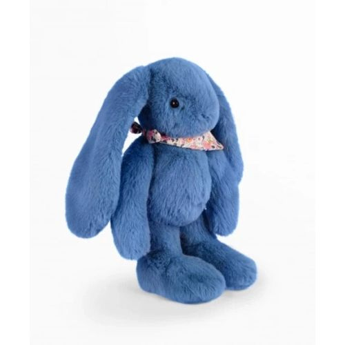 DOUDOU - pluszowy królik Lapin Fleurette Doudou et Compagnie, 35 cm, niebieski