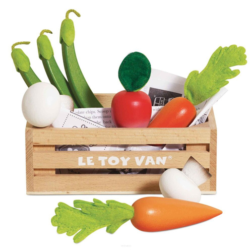 Le Toy Van - drewniane warzywa w skrzynce