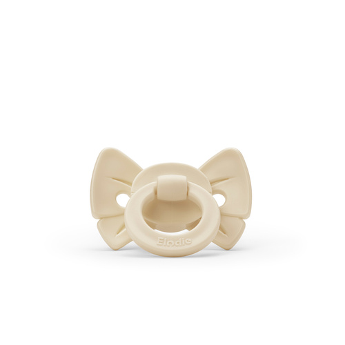 ELODIE DETAILS - smoczek silikonowy Binky Bow 3m+, oat white