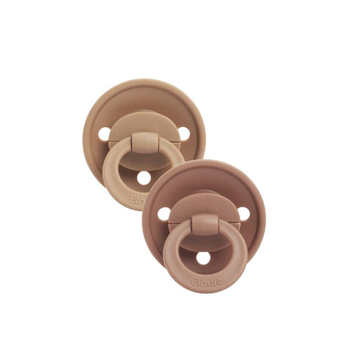 ELODIE DETAILS - smoczek lateksowy 3m+ Binky Bundle, soft terracotta - 2 sztuki
