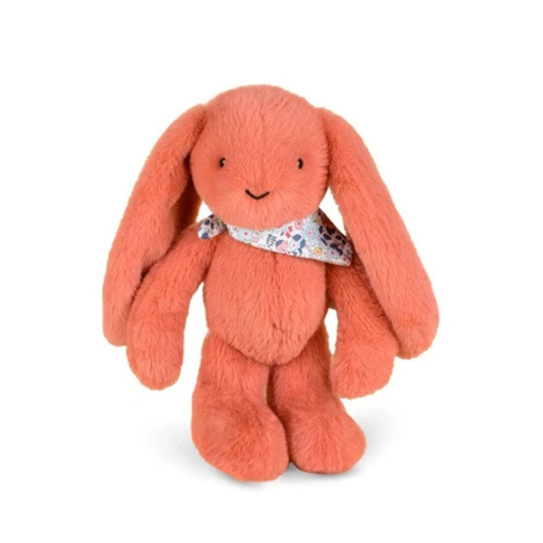 DOUDOU - pluszowy królik Lapin Fleurette Doudou et Compagnie, 35 cm, terakota