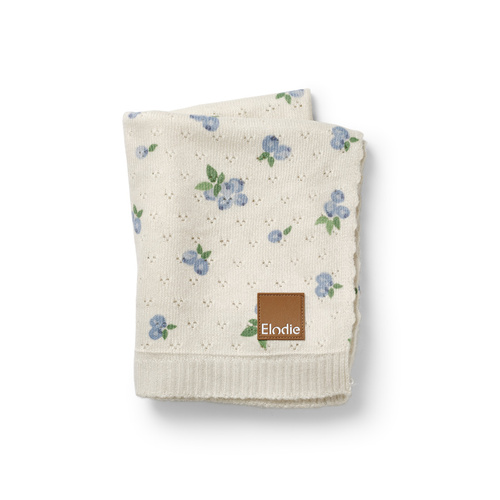 ELODIE DETAILS - kocyk ażurowy Pointelle, Blueberry Bliss
