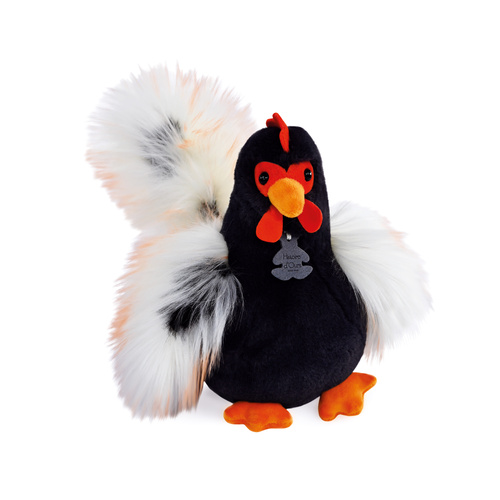 Histoire d'Ours - przytulanka kogucik Coq'Rico, 26 cm, czarno-biały