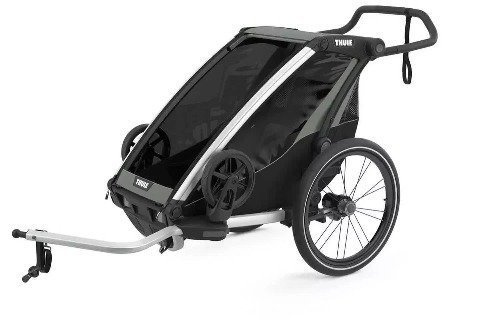 Przyczepka rowerowa dla dziecka - THULE Chariot Lite 1 - Agave-Black