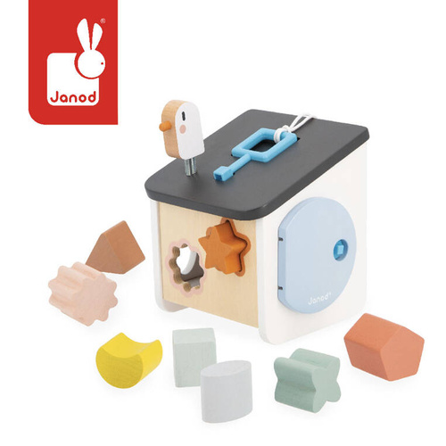 Janod - Drewniany sorter Domek dla ptaszków Sweet Cocoon 18 m +