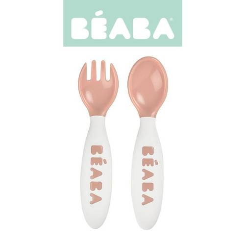 Beaba - Sztućce plastikowe w etui nude