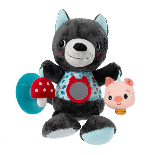 LILLIPUTIENS Wielofunkcyjna przytulanka na przyssawce Wilk Louis 6 m+