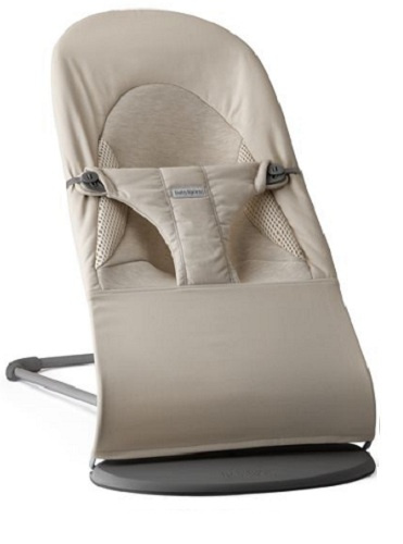 BABYBJORN - leżaczek BLISS WOVEN/JERSEY Tri Fabric, Piaskowoszary