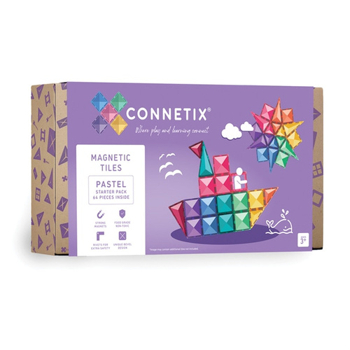CONNETIX - Klocki magnetyczne Pastel Starter Pack - 64 el.