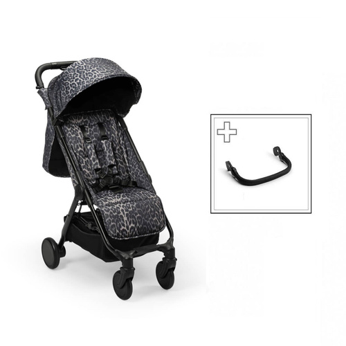 Elodie Details - wózek spacerowy MONDO, le leopard + pałąk do wózka - ZESTAW