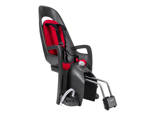 Hamax - Fotelik rowerowy Caress montowany na ramie - Dark Grey/red