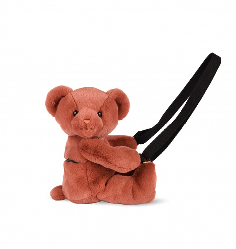 DOUDOU - pluszowa torba na ramię miś, Doudou et Compagnie, terakota