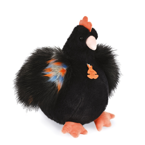Histoire d'Ours - przytulanka kurka Poulette, 28 cm, czarna