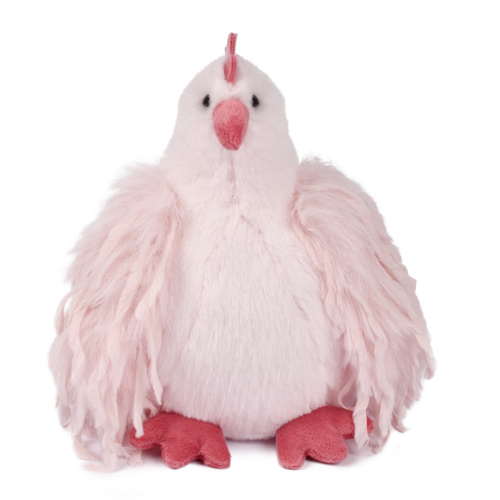 Histoire d'Ours - przytulanka kurka Poulette Rose Lady, 20 cm, różowa