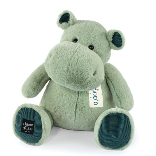 DOUDOU – pluszowy hipopotam AMANDE Histoire d'Ours, 40 cm, zielony