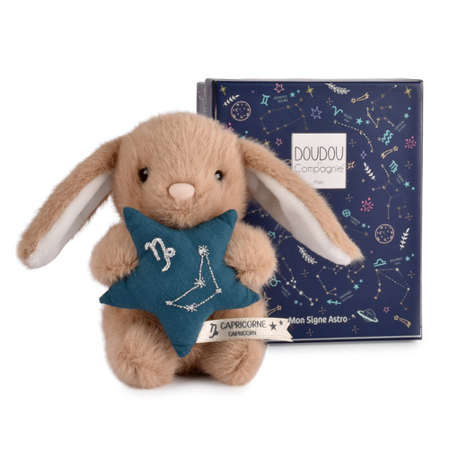 DOUDOU - pluszowy królik ze znakiem zodiaku DOUDOU ASTRO, Doudou et Compagnie, 12 cm, koziorożec