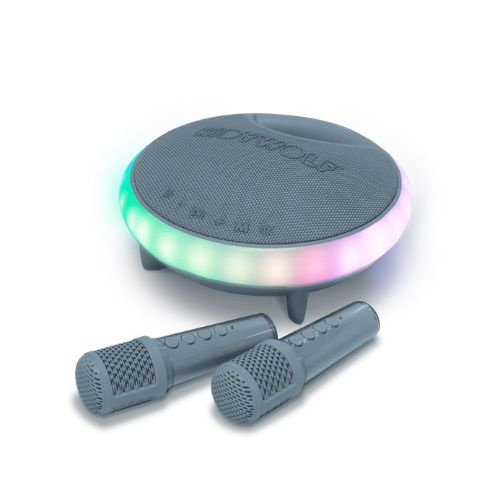 Kidywolf - przenośny głośnik do karaoke z mikrofonami Kidykaraoke, niebieski