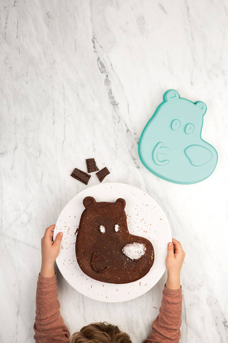 LILLIPUTIENS - Silikonowa forma do pieczenia Mały kucharz, Niedźwiadek Cesar, 4+