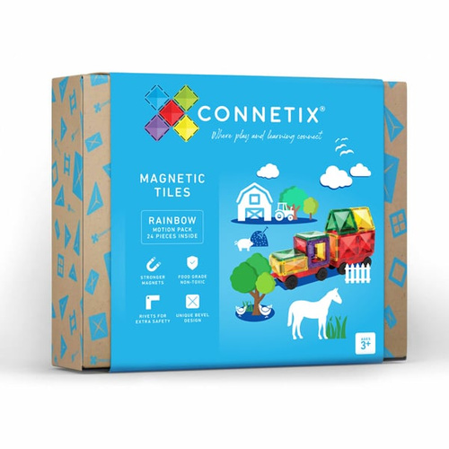 CONNETIX - Klocki magnetyczne Rainbow Motion Pack - 24 el.