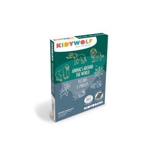 KIDYWOLF - zestaw uzupełniający do KIDYDRAW-MINI 3+, animals of the world, oceans, and pirates