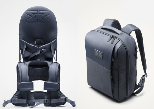 MiniMeis - nosidełko G5 +  plecak HERO - Dusk Blue Core - ZESTAW