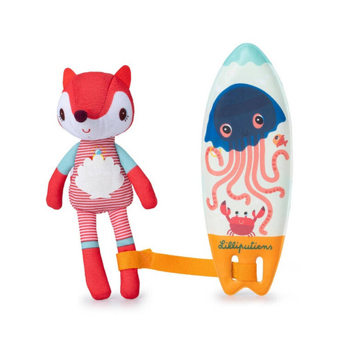 LILLIPUTIENS Magiczna przytulanka do kąpieli surfer Lisiczka Alice 12 m+