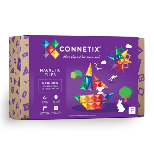 CONNETIX - Klocki magnetyczne Rainbow Starter Pack - 60 el.
