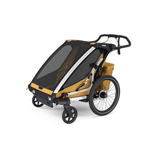 Przyczepka rowerowa dla dziecka, podwójna - Thule Chariot Sport 2 G3 - Natural Gold