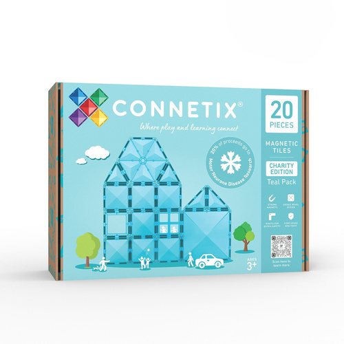 CONNETIX - klocki magnetyczne Charity Pack Teal - 20 el., niebieskie