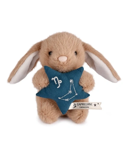 DOUDOU - pluszowy królik ze znakiem zodiaku DOUDOU ASTRO, Doudou et Compagnie, 12 cm, koziorożec