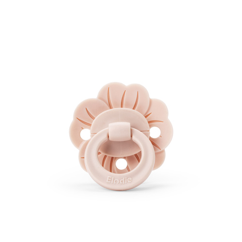 Elodie Details - Smoczek silikonowy Binky Bloom - 0-6 miesięcy ,  Powder Pink