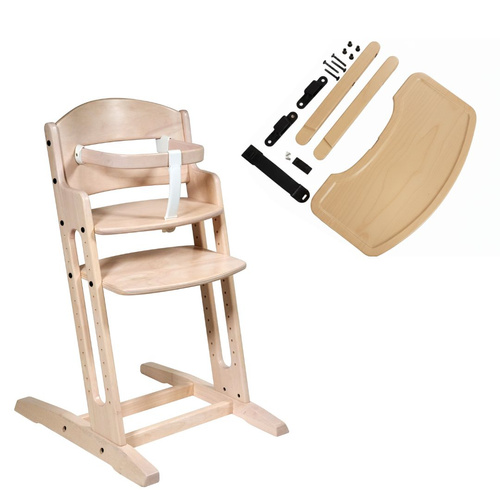 BabyDan - krzesełko do karmienia DanChair + tacka DanTray ZESTAW, bielony