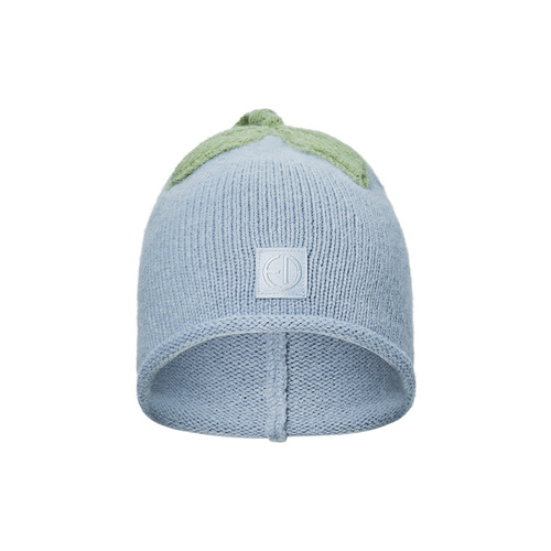 ELODIE DETAILS - czapka zimowa, Furry Knit Beanie, Blueberry Bliss, 6-12 m-cy