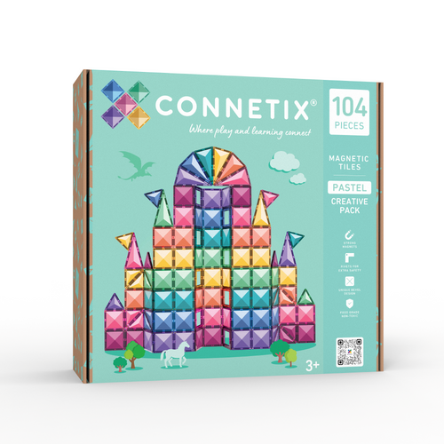 CONNETIX - klocki magnetyczne Pastel Creative pack - 104 el.
