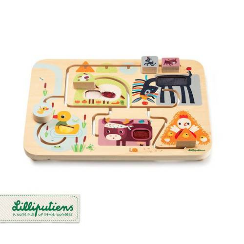 LILLIPUTIENS - Drewniany labirynt sensoryczny Farma 18 m+