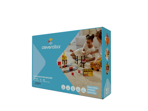 CLEVERCLIXX - klocki magnetyczne Construction Builder Pack Intense - 48 el.