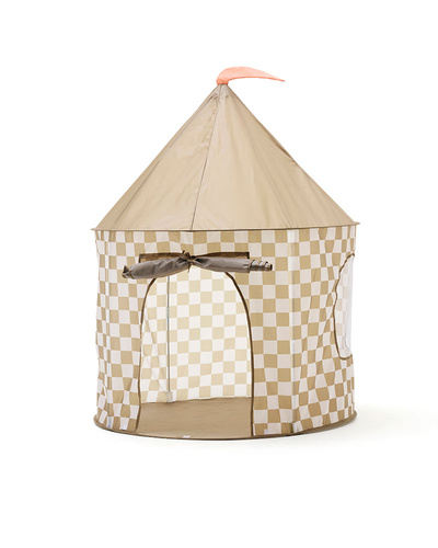 Kid's Concept - Namiot do zabawy w kratę, khaki