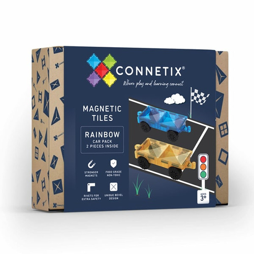 CONNETIX - Klocki magnetyczne Rainbow Car Pack - 2 el.