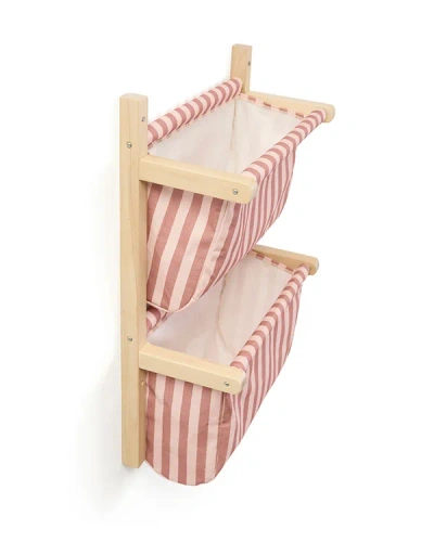 KID'S CONCEPT - półka ścienna materiałowa w paski, clay pink