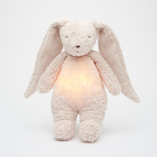 MOONIE 2.0 - szumiący króliczek organic z lampką, rose